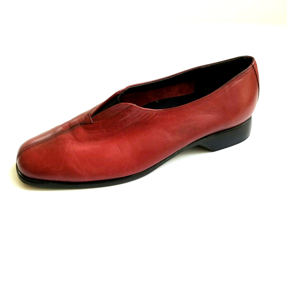 Munro Red Leather Loafer Comfort Shoes 8 M